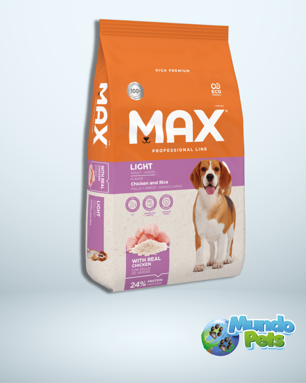 Max Perro Adulto Light Pollo Y Arroz